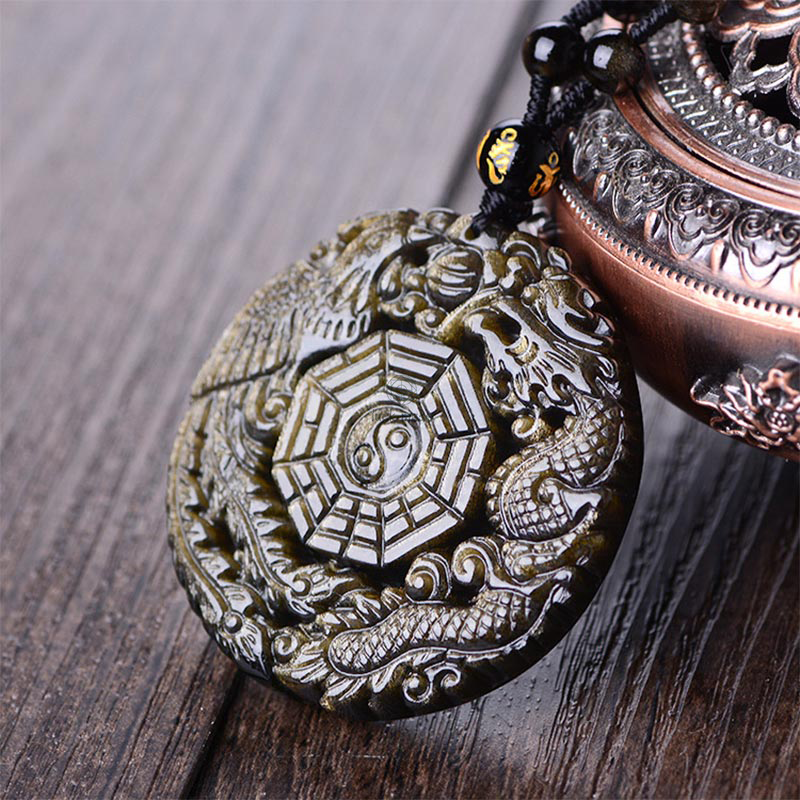 Golden Obsidian Healing Energy Necklace - Luck Muse