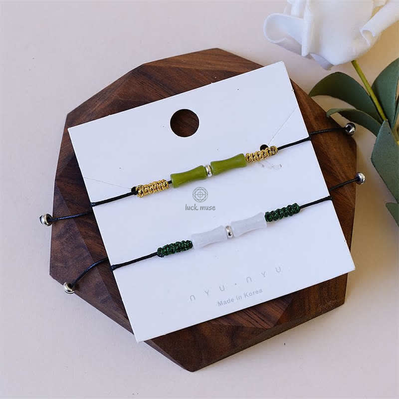 Bamboo Wealth String Bracelet by Luck Muse Shop - Image 2
