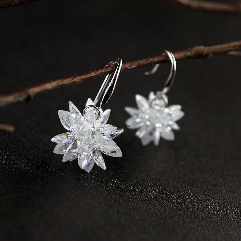 Luck Muse 925 Sterling Silver Flower Blessing Earrings - Image 3