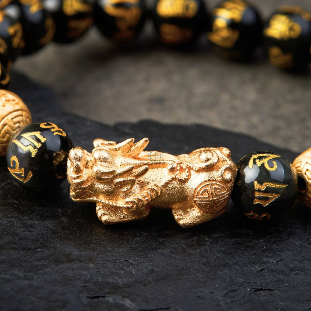 Feng Shui Pixiu Black Obsidian Wealth Bracelet - Image 6