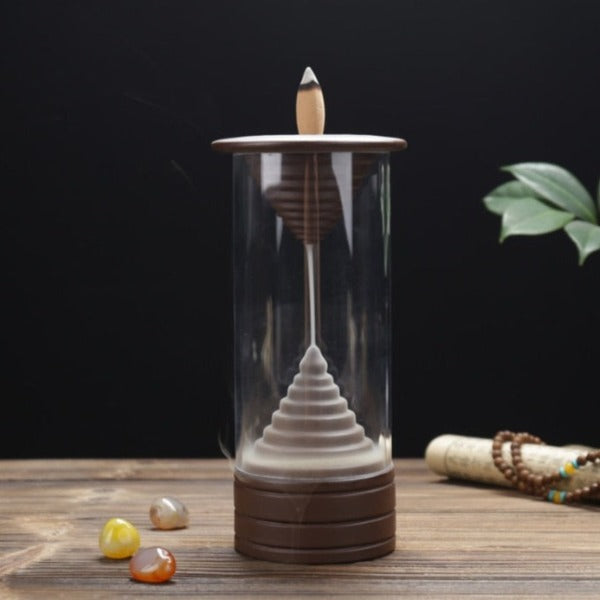 Enclosed Backflow Hourglass Incense Burner - Image 2