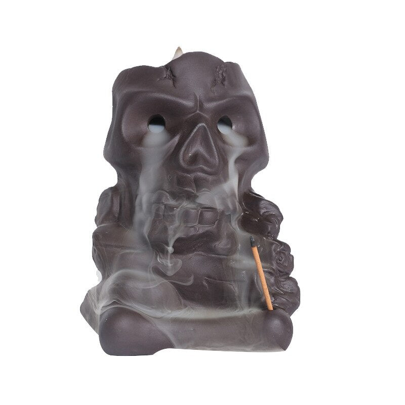 Skull Backflow Incense Burner - Halloween Theme - Image 7
