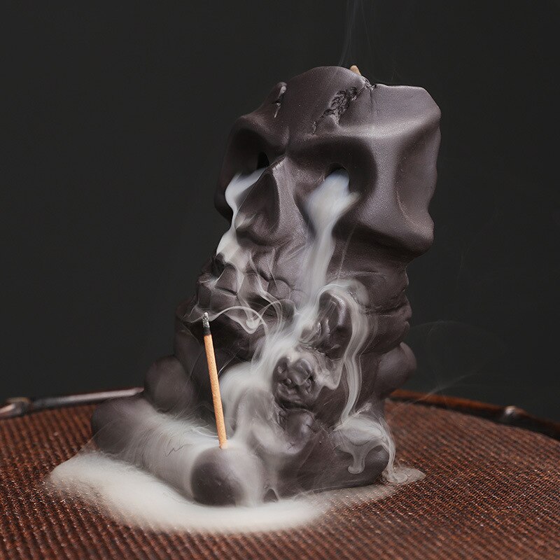 Skull Backflow Incense Burner - Halloween Theme - Image 2
