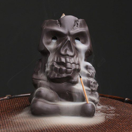 Skull Backflow Incense Burner - Halloween Theme