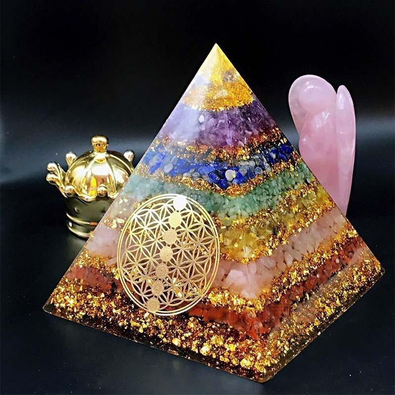 Seven Chakra Energy Healing Orgone Pyramid