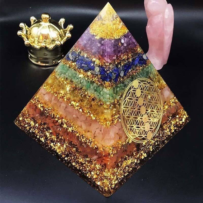 Seven Chakra Energy Healing Orgone Pyramid - Image 3