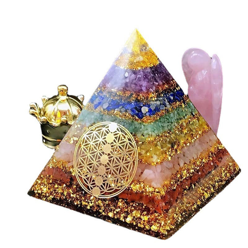 Seven Chakra Energy Healing Orgone Pyramid - Image 2