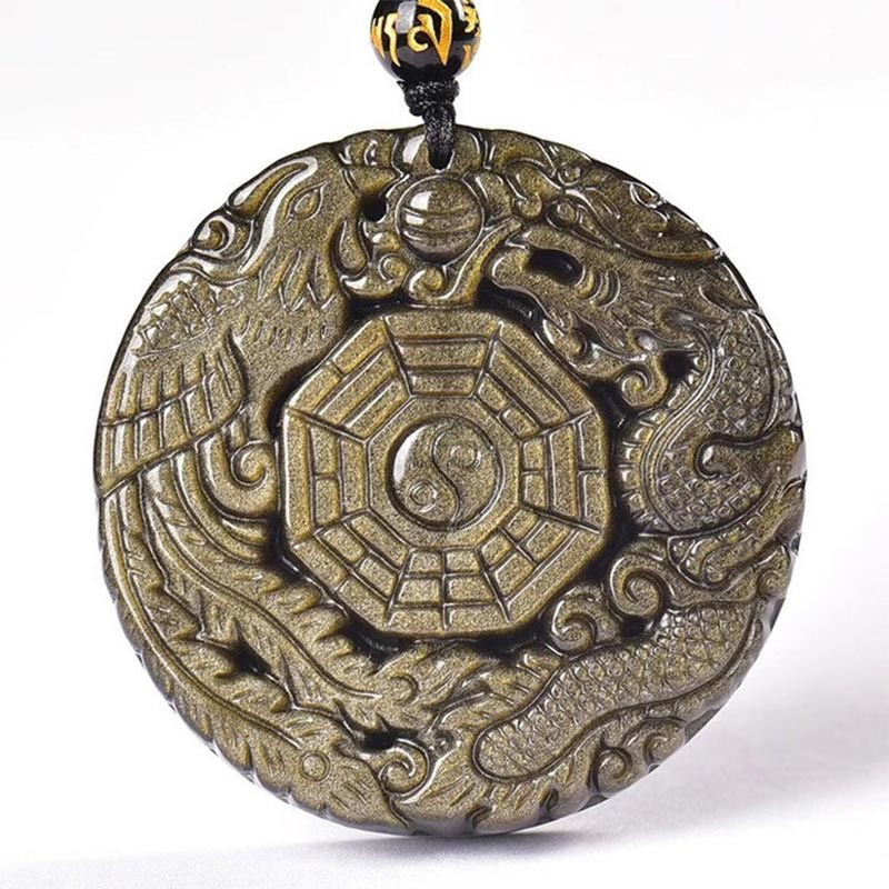Golden Obsidian Healing Energy Necklace - Luck Muse - Image 2