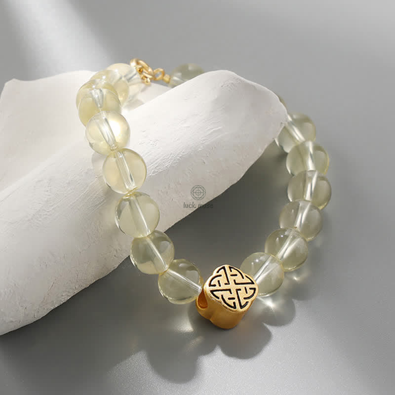 Luck Muse Citrine Prosperity Bracelet in 925 Sterling Silver