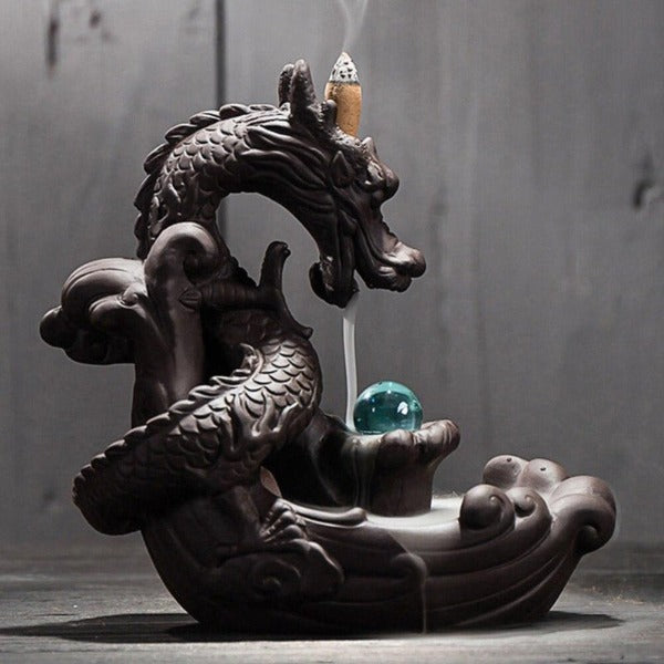 Pearl Dragon Backflow Incense Burner - Image 3