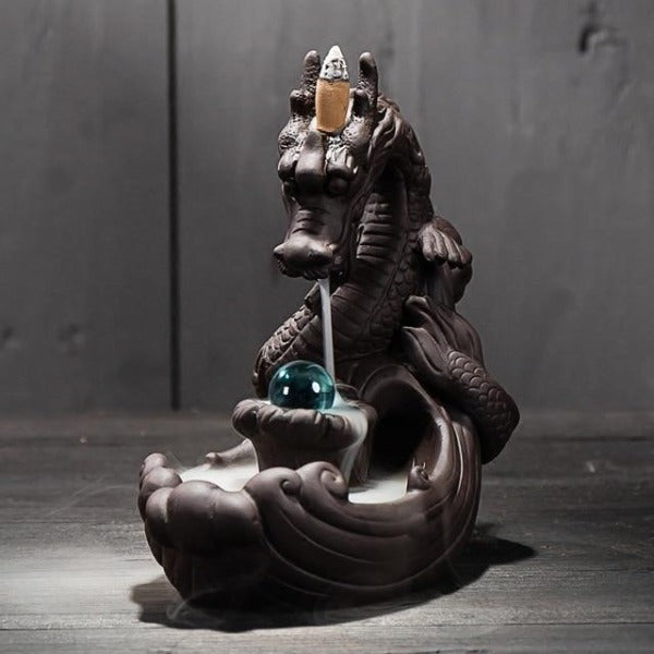 Pearl Dragon Backflow Incense Burner - Image 2