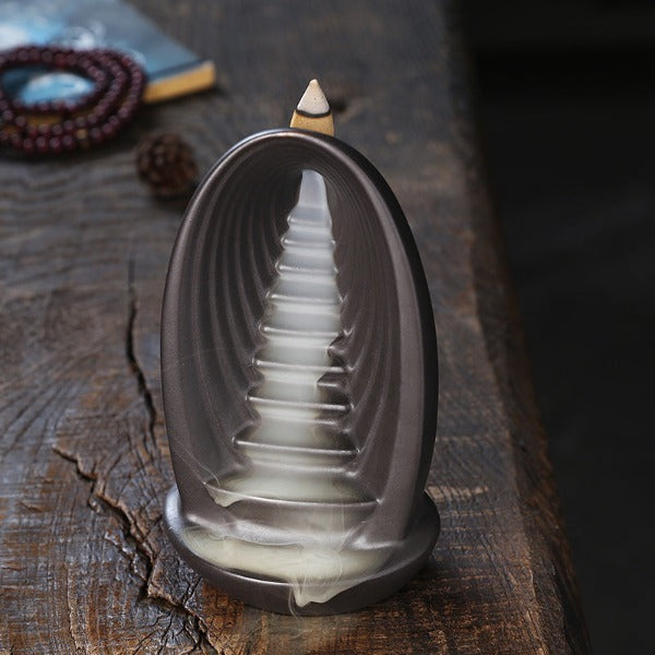 Flowing Waterfall Backflow Incense Holder - Image 2