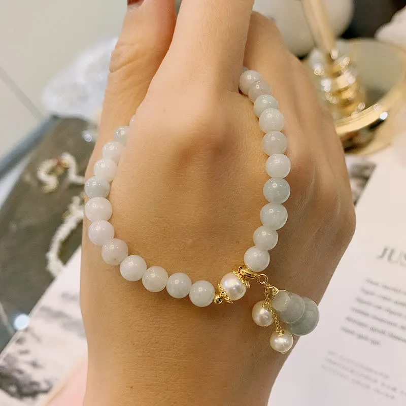 Natural Jade Pearl Gourd Prosperity Luck Bracelet by Luck Muse Shop - Image 4