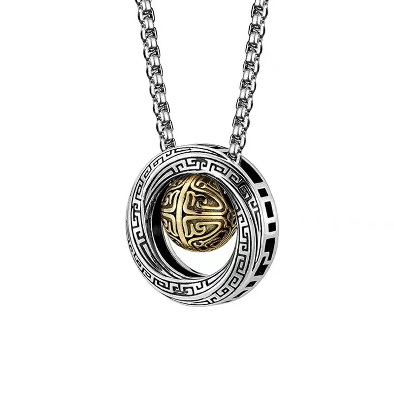 Luck Muse Mobius Copper Wealth Necklace with Lucky Bead