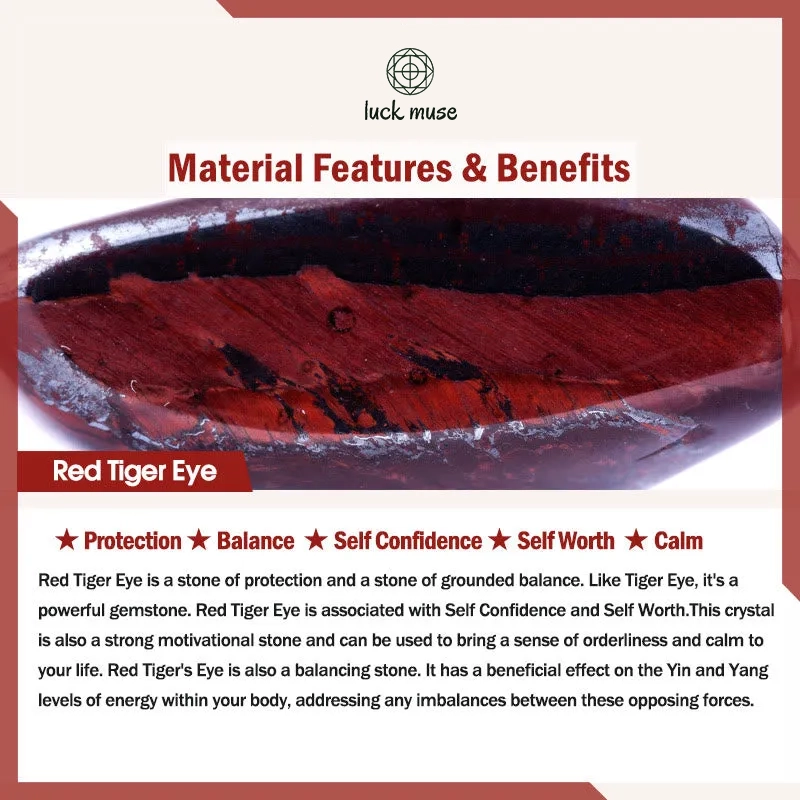 Red Tiger Eye Luck Muse Bracelet for Protection and Self-Confidence - Image 11