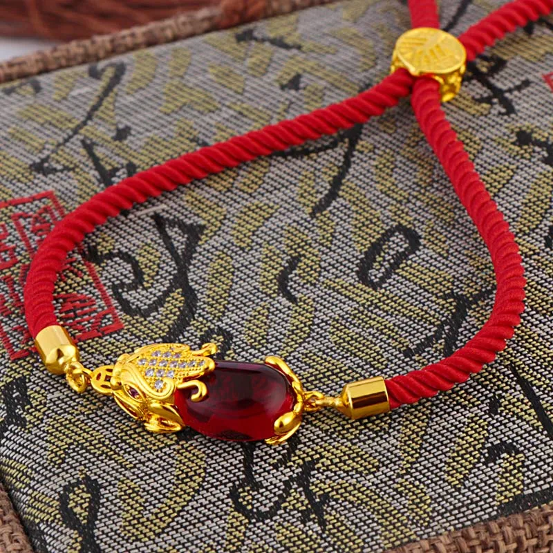 Luck Muse Red Agate Pixiu Wealth Attractor Bracelet - Image 4