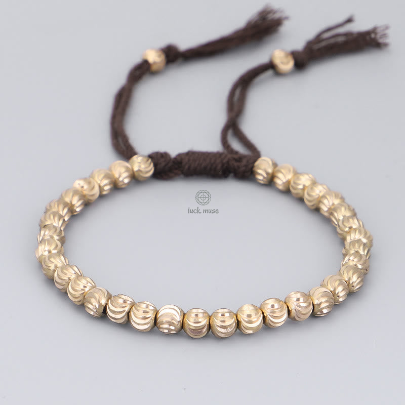 Tibetan Handmade Copper Bead Bracelet for Luck and Protection - Image 9