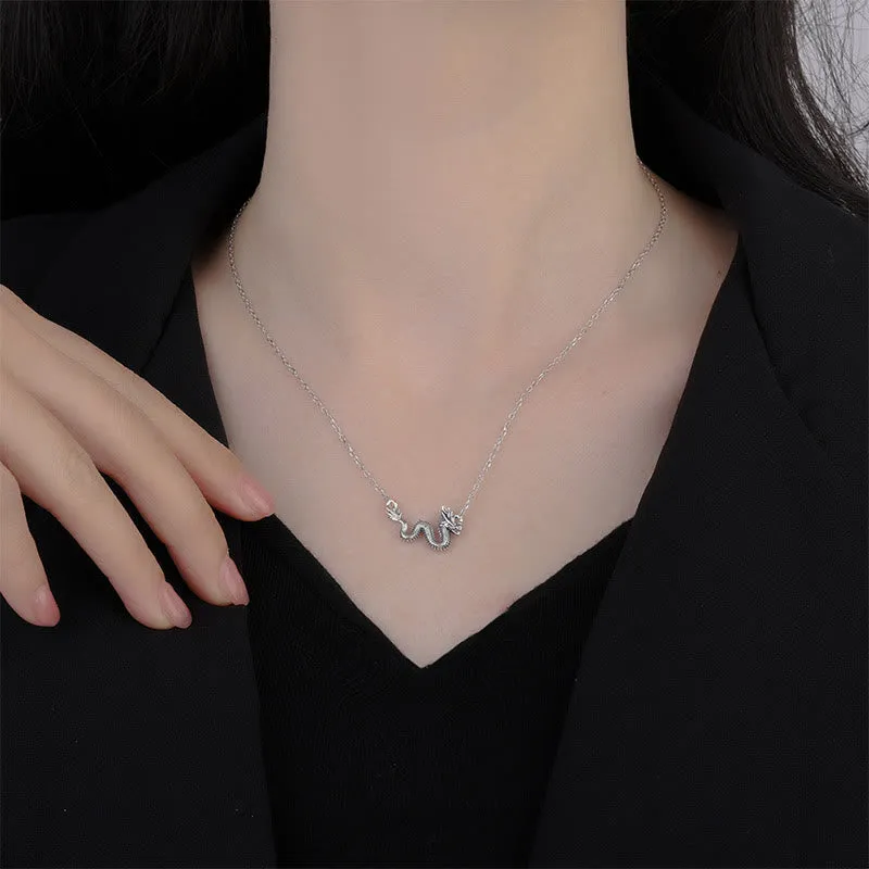 Luck Muse 925 Sterling Silver Year Of The Dragon Protective Dragon Chain Necklace Pendant - Image 6