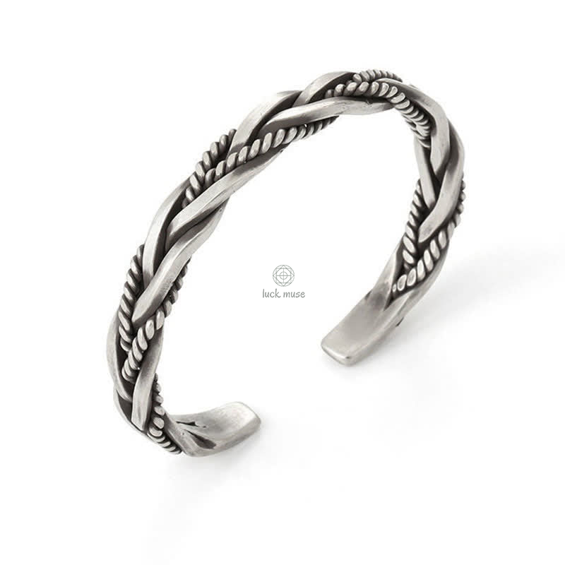 Luck Muse Viking Copper Balance Bracelet with Twisted Braided Pattern - Image 11