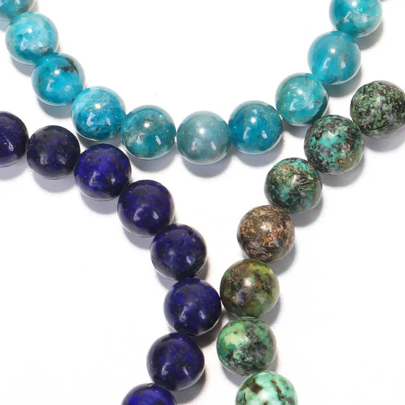 Luck Muse Natural Beaded Bracelet with Lazurite, Pietersite, Unakite, and Om Mani Padme Hum - Image 12