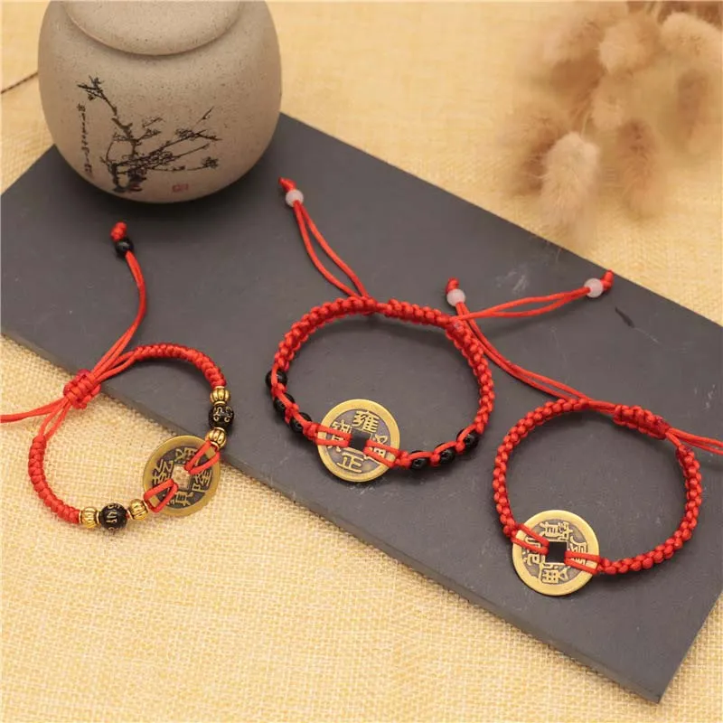 Copper Coin Fortune Red String Bracelet - Image 8