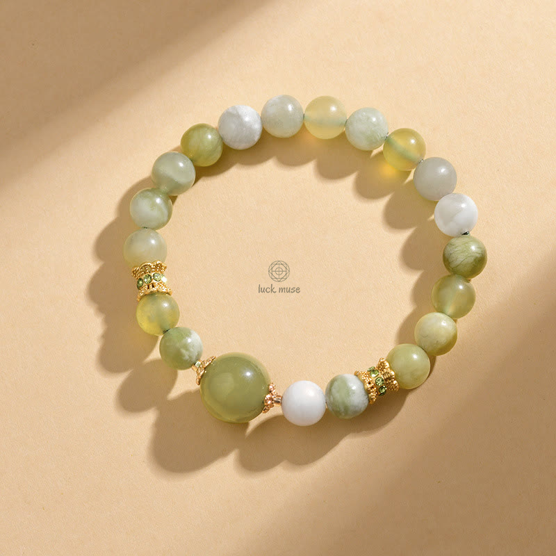 Green Grape Jade Buddha Bracelet for Abundance - Image 6