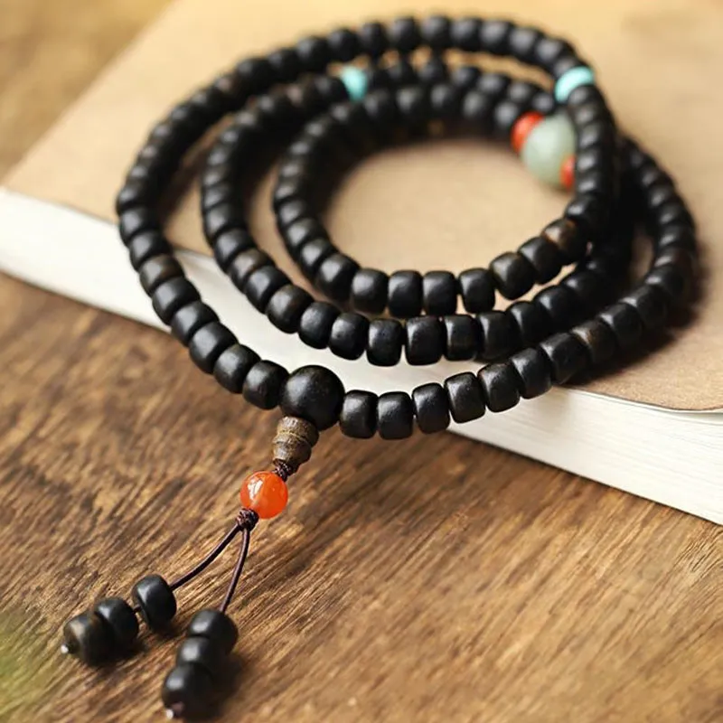 Agarwood Jade 108 Mala Bracelet for Strength and Calm - Image 2