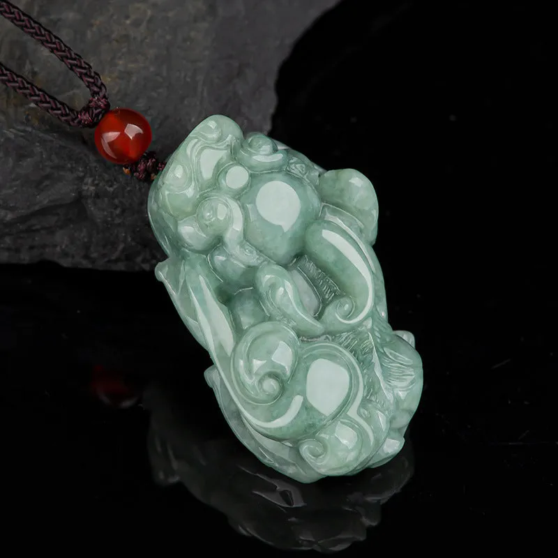 Jade PiXiu Wealth Luck Necklace Pendant