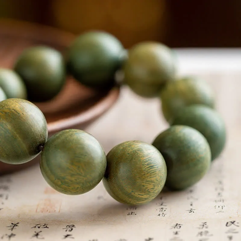 Tibetan Green Sandalwood Healing Bracelet by Luck Muse Shop - Image 22