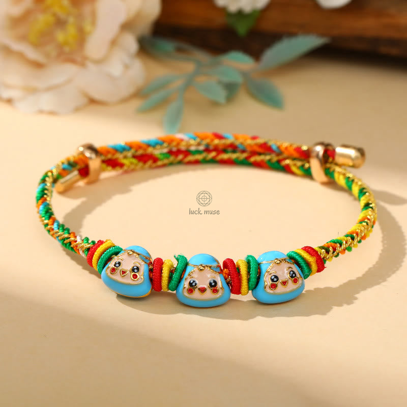 Colorful Zongzi Pattern Luck Muse Bracelet - Handmade Luck Bracelet for Children and Adults - Image 11