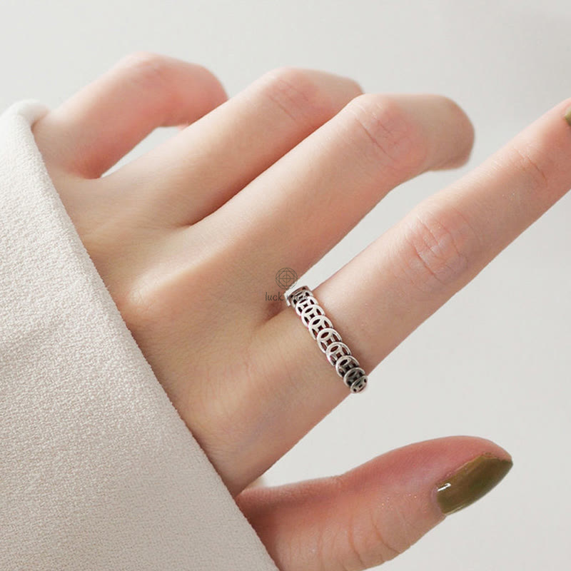 Vintage Copper Coin Luck Ring - Image 6