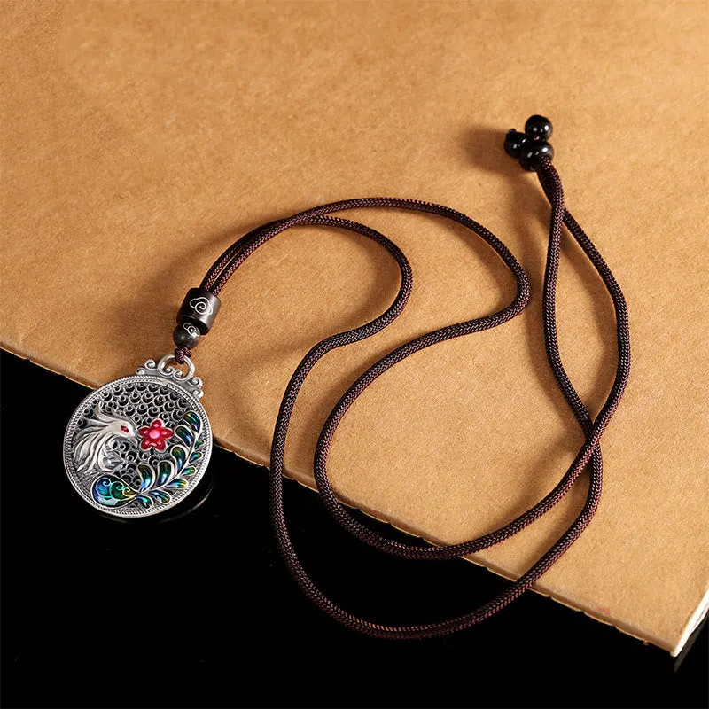 Luck Muse 990 Sterling Silver Phoenix Luck Protection Pendant Necklace - Image 3