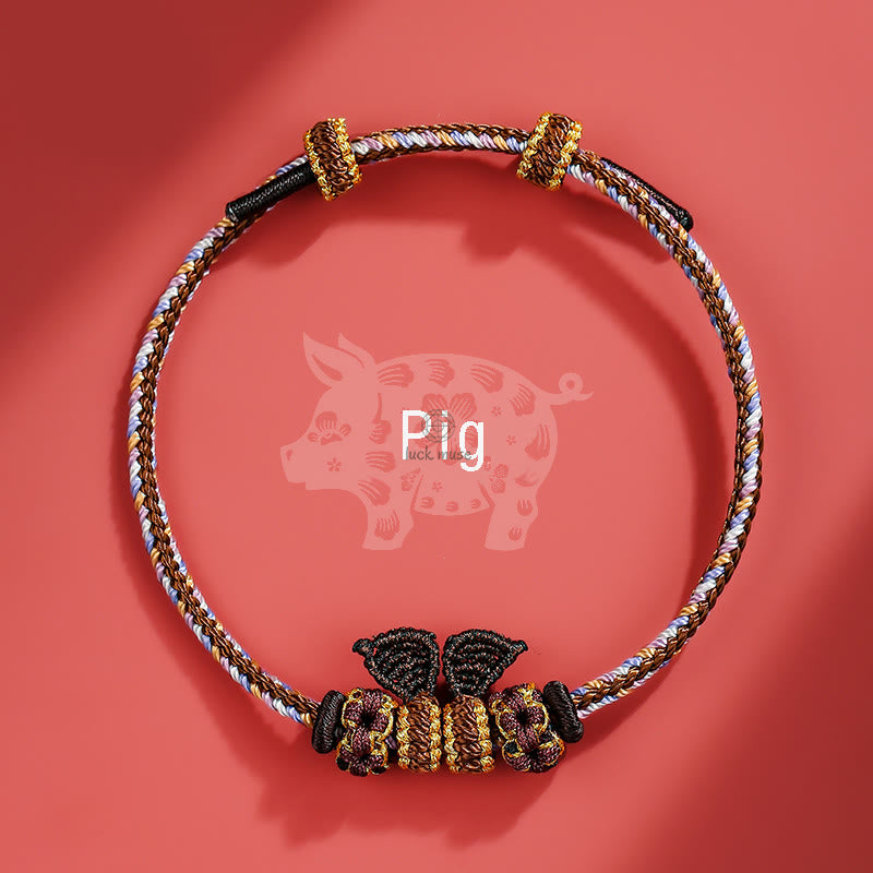 Braided Bracelet: Handmade Year of the Dragon Chinese Zodiac Luck Luck Muse - Image 23