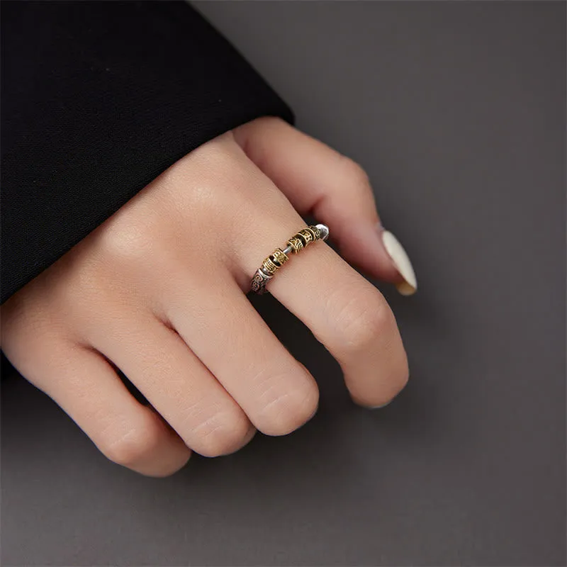 Luck Muse 925 Sterling Silver Tang Dynasty Floral Luck Energy Ring - Image 5