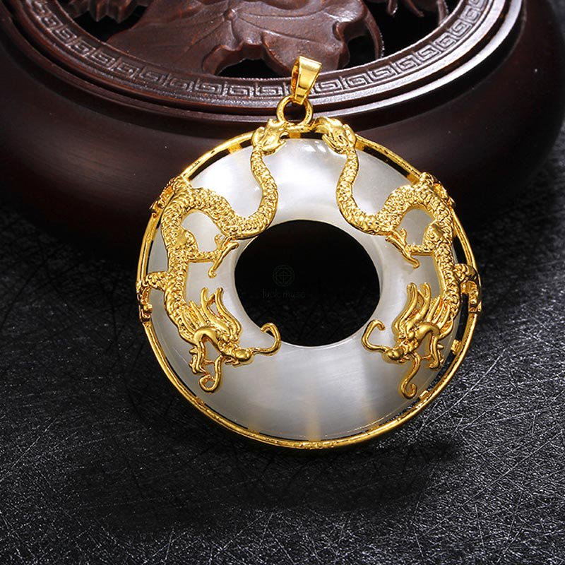 Luck Muse Tibetan Jade Dragon Necklace - Image 6