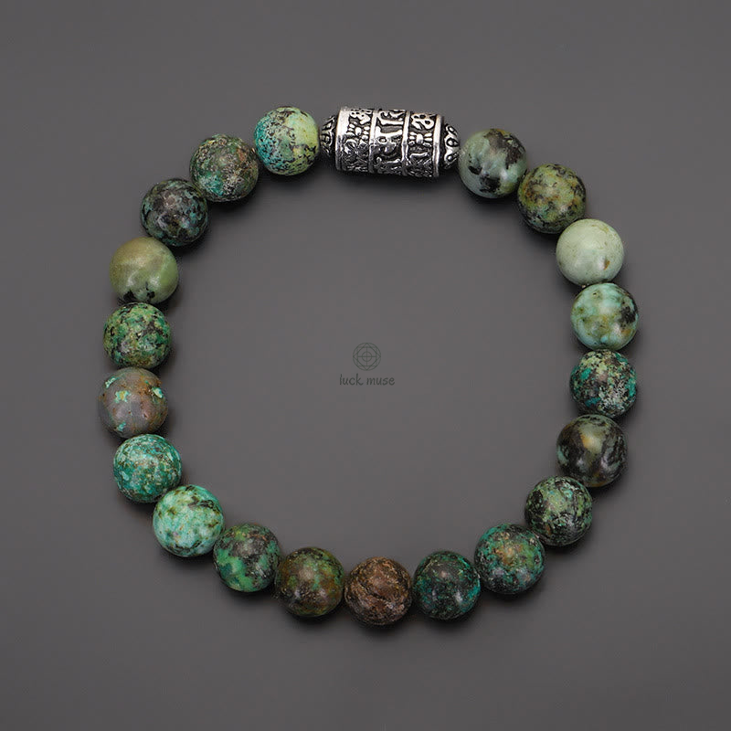 Luck Muse Natural Beaded Bracelet with Lazurite, Pietersite, Unakite, and Om Mani Padme Hum - Image 11