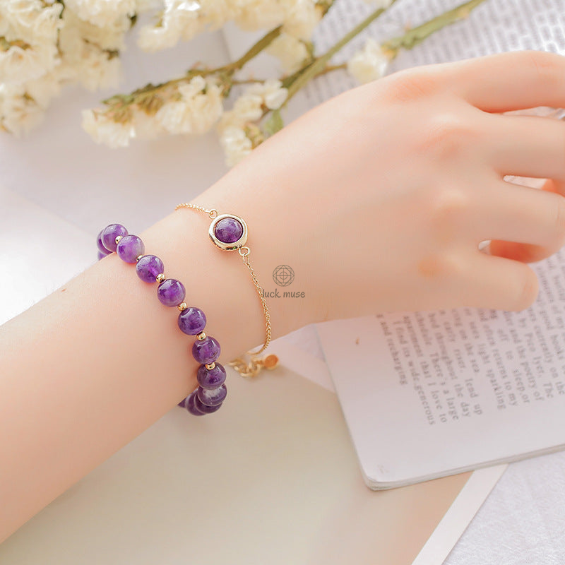 Sun Stone and Strawberry Quartz Crystal Bracelet for Positivity - Image 7