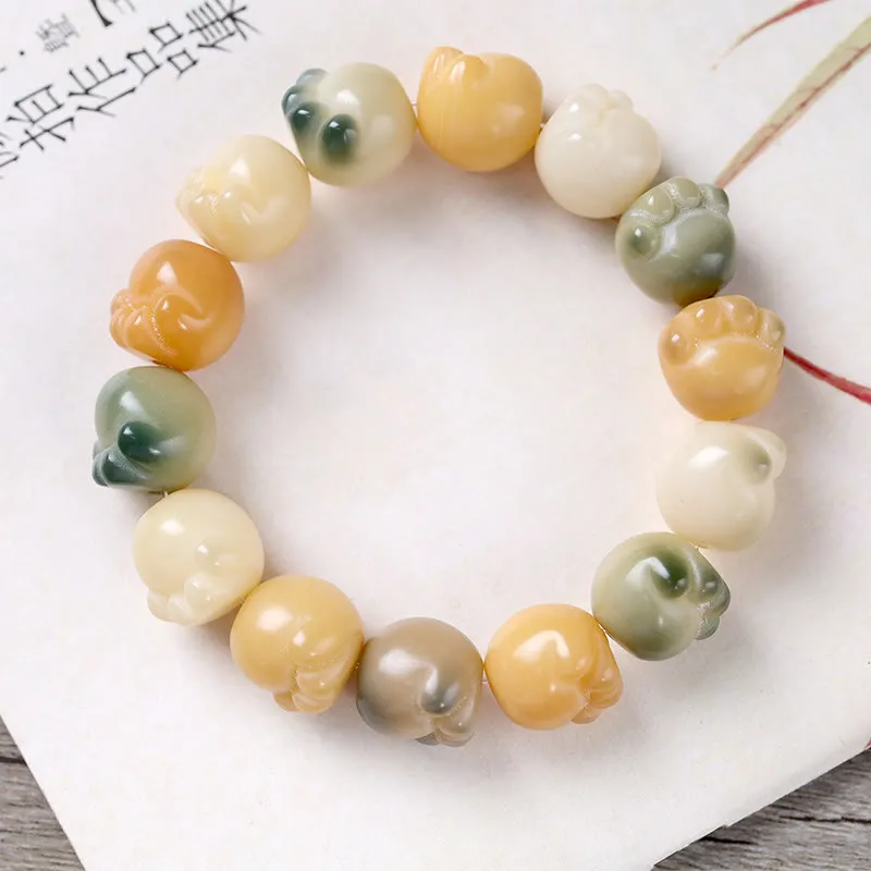 Multilayered Bodhi Seed Cat Paw Harmony Bracelet - Image 2