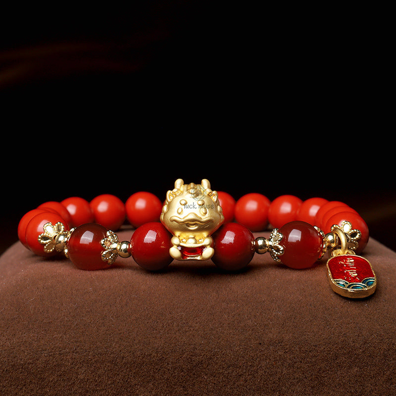Year of The Dragon Cinnabar Ingot Protection Bracelet by Luck Muse Shop - Image 6