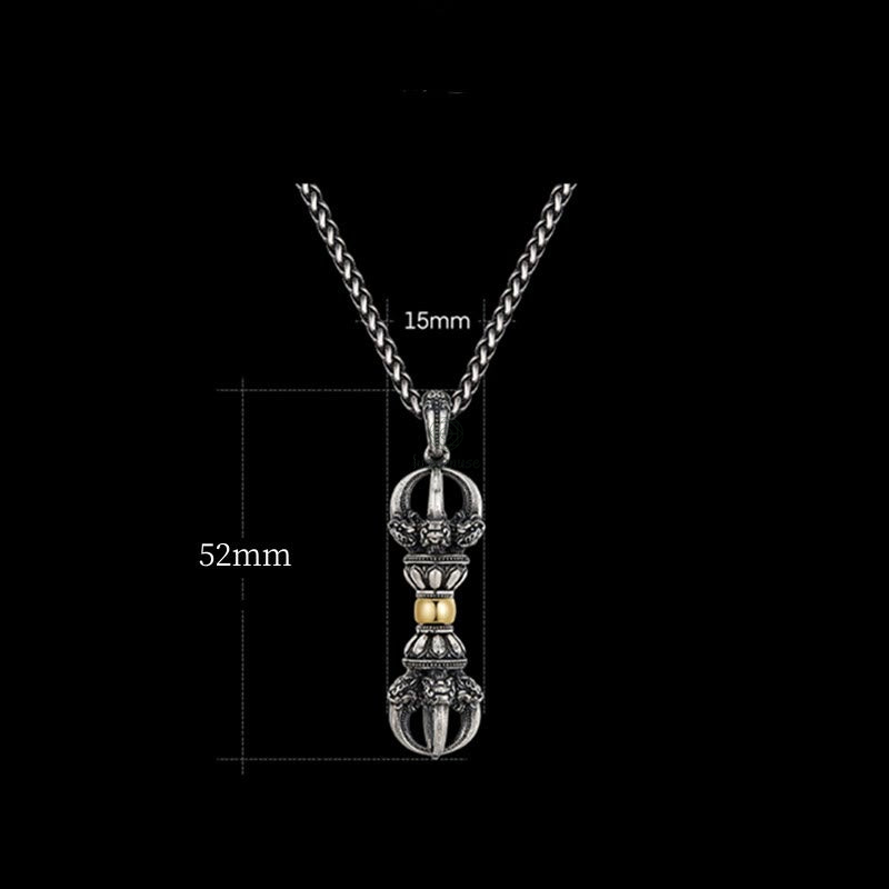 Tibetan Dorje Vajra Wealth Necklace Pendant crafted with Luck Muse - Image 6