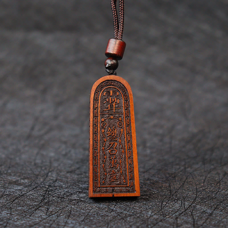 Lightning Struck Jujube Wood Luck Muse Protection Necklace - Image 6