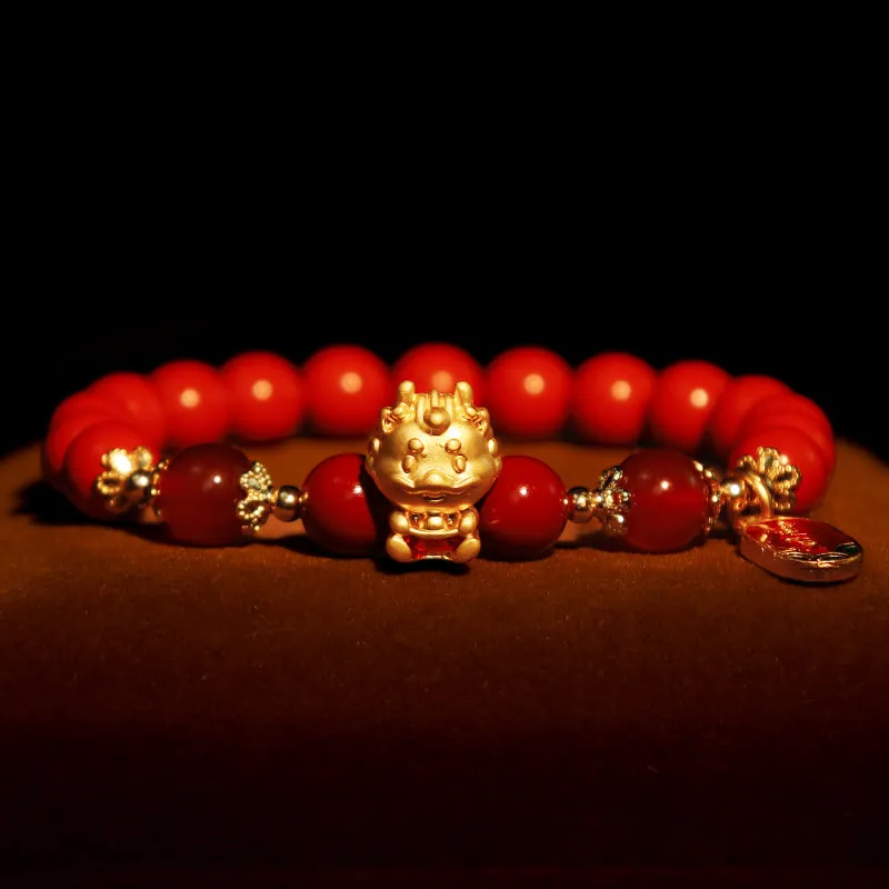 Year of The Dragon Cinnabar Ingot Protection Bracelet by Luck Muse Shop - Image 5