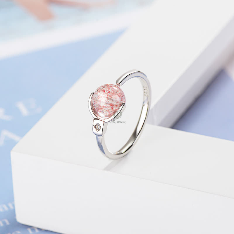 Pink Crystal Rotating Ring - Luck Muse Collection - Image 7