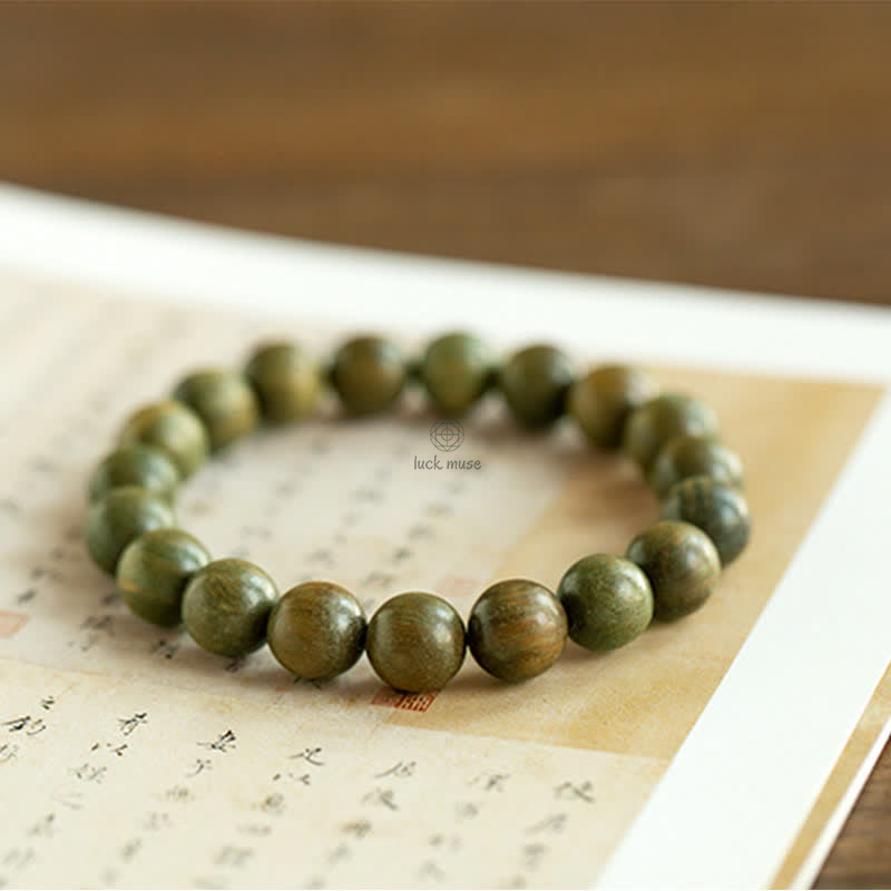 Tibetan Green Sandalwood Healing Bracelet by Luck Muse Shop - Image 15