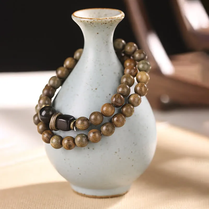 Green Sandalwood Crystal Peace Bracelet inspired by Tibetan Culture - Image 12