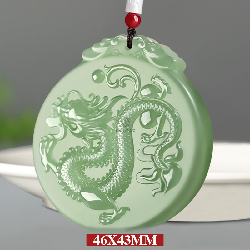 Chinese Zodiac Dragon Jade Luck Necklace Pendant from Luck Muse Shop - Image 6