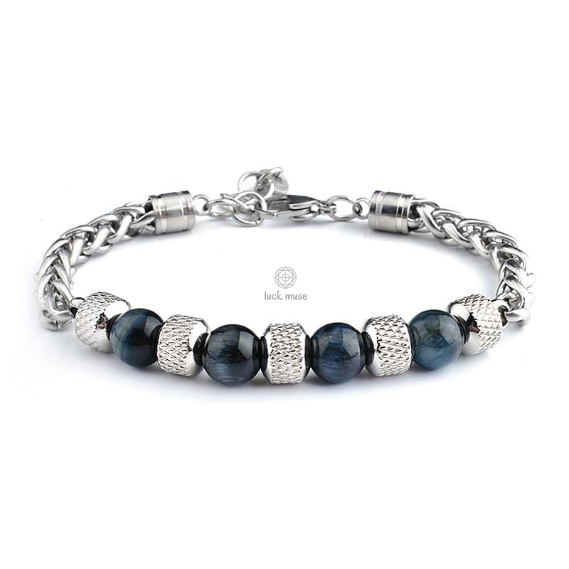 Luck Muse Black Onyx Tiger Eye Courage Bracelet - Image 9