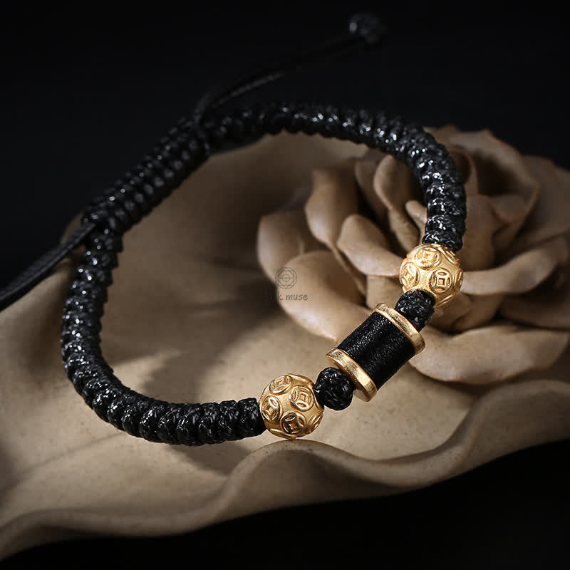 Copper Coin Bead Balance Braided Bracelet - Image 13