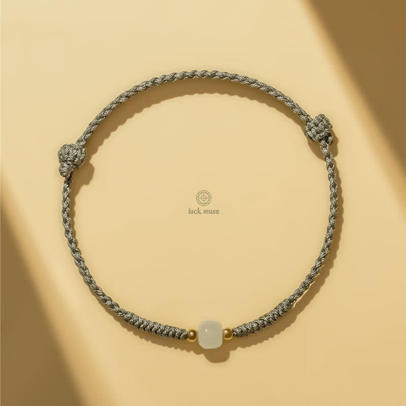 Handcrafted Jade Lucky Bead Abundance Bracelet with Luck Muse - Image 8