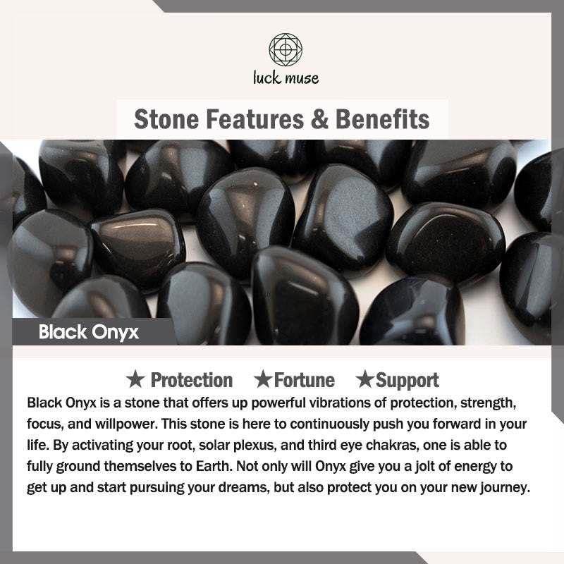 Tibetan Nine-Eye Dzi Bead Black Onyx Wealth Protection Bracelet in Luck Muse Shop - Image 11